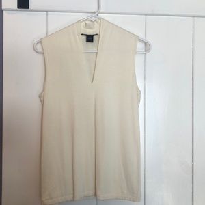 Kenneth Cole cream colored v neck top